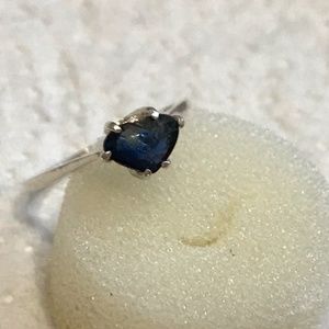 Genuine Heart Shaped Sapphire Ring